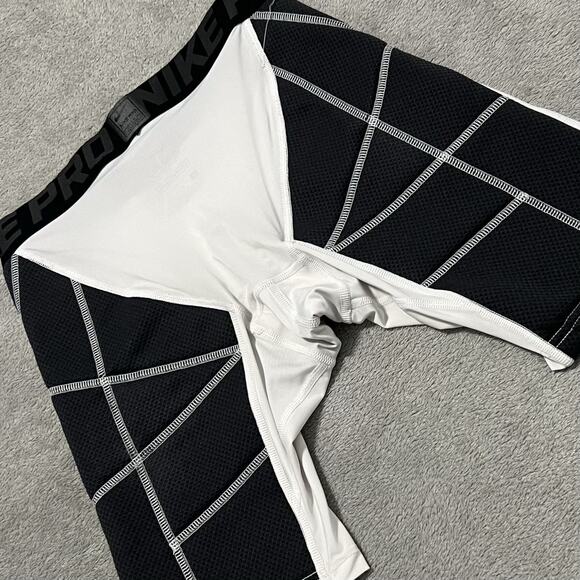 Nike Pro Shorts Mens L White Hyperstrong Padded Swingman Baseball Compression - Picture 2 of 15